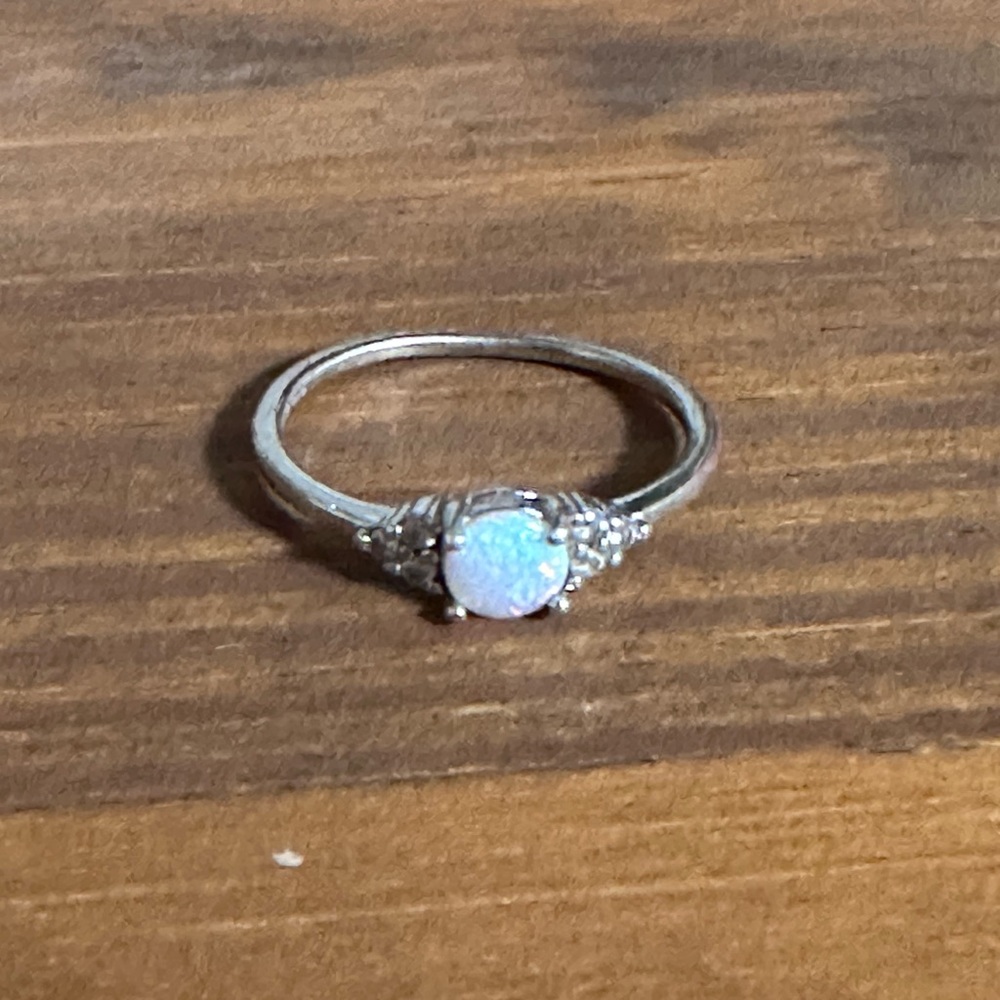 Elegant Silver Opal Ring